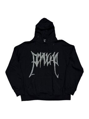 Rhinestone Bedazzled Gothic Asian Streetwear SUPEEON Black Hoodie Sweatshirt
